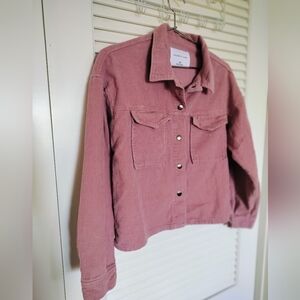 Celebrity Pink Women's Pink Corduroy Snap Front Jacket 100% Cotton XS